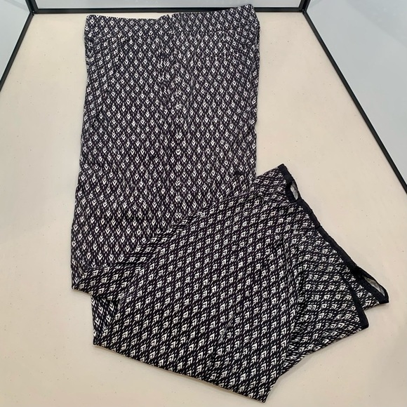 Anthropologie Pants Adult Small Black&White Elevenses High Waist Wide Leg Women - Picture 4 of 11